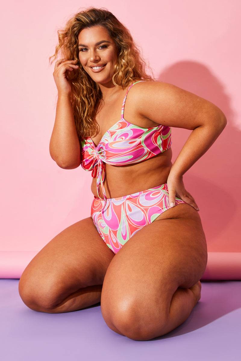 Abstract Print Bikini Top - Image 8