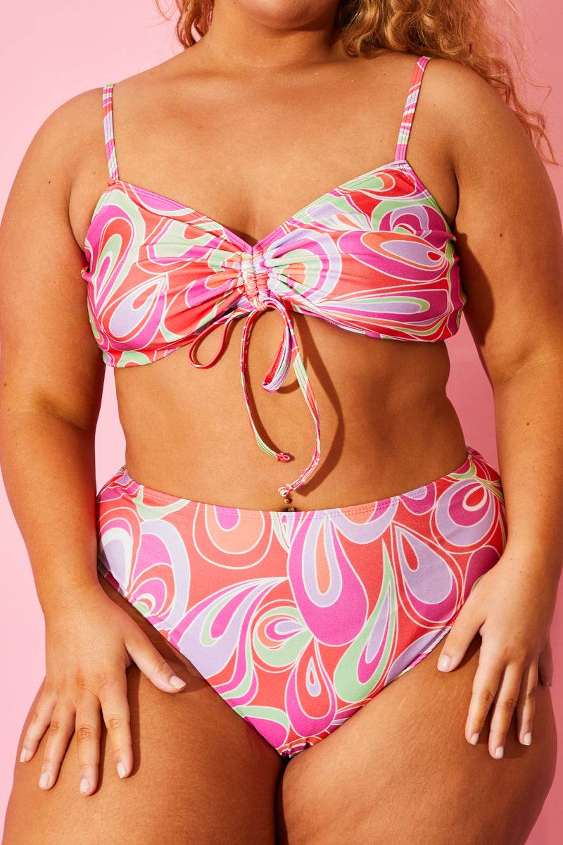 Abstract Print Bikini Top - Image 9