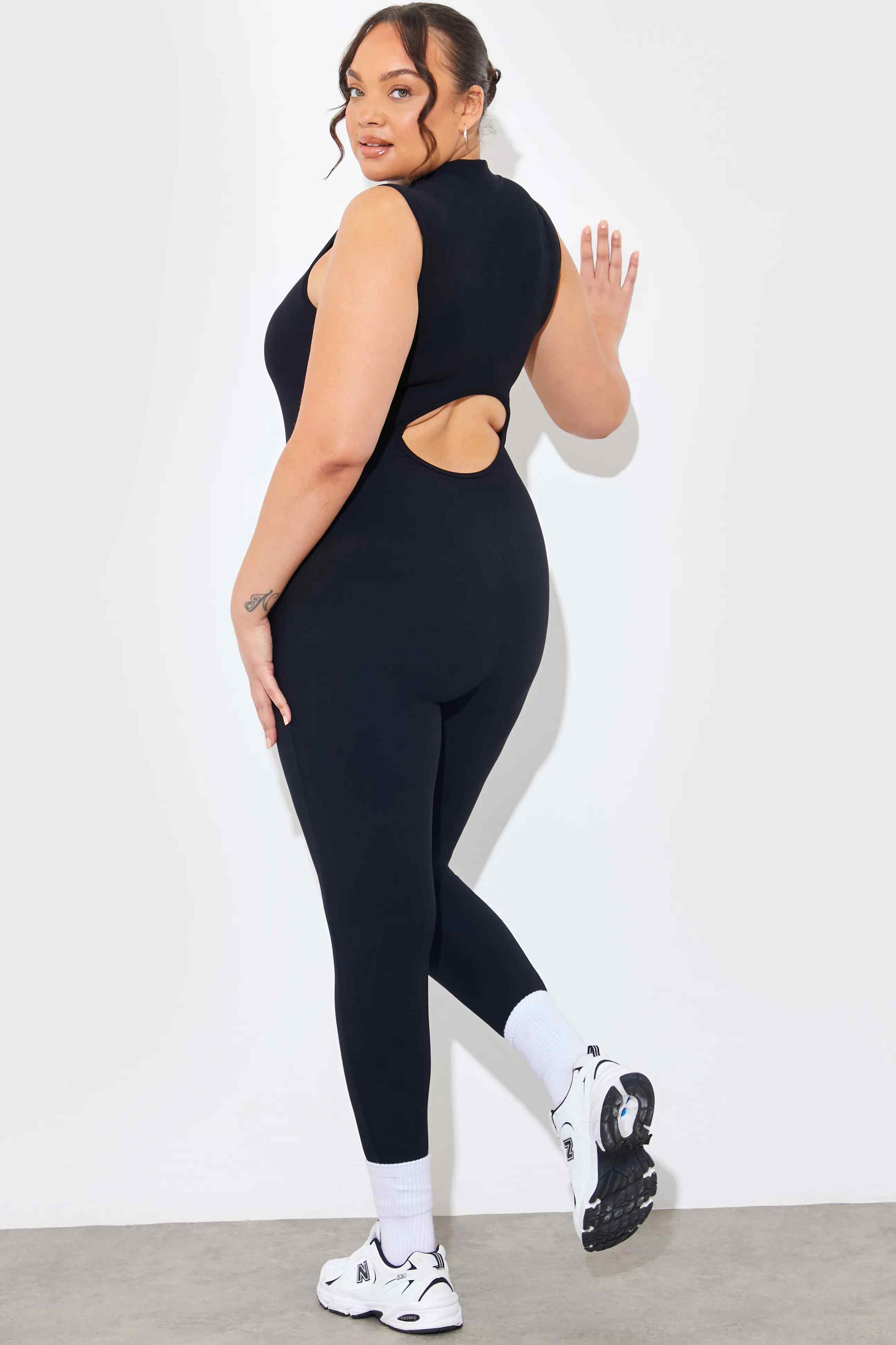 Built-In Bra Zip Front Sculpt and Control Unitard - Image 10