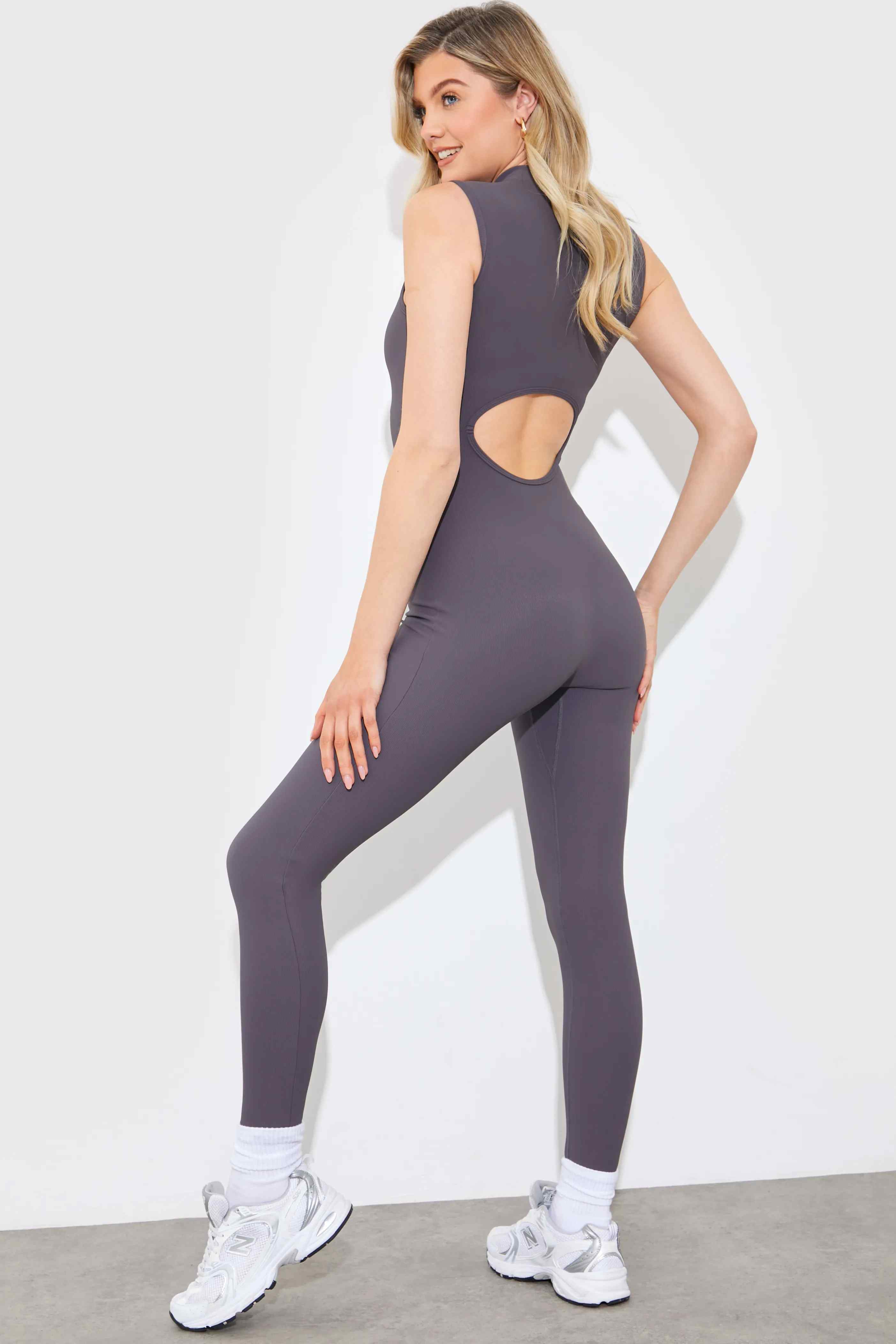 Built-In Bra Zip Front Sculpt and Control Unitard - Image 16