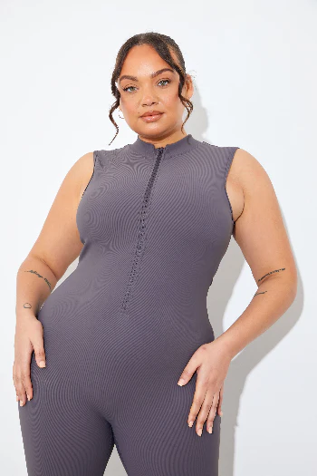 Built-In Bra Zip Front Sculpt and Control Unitard - Image 18