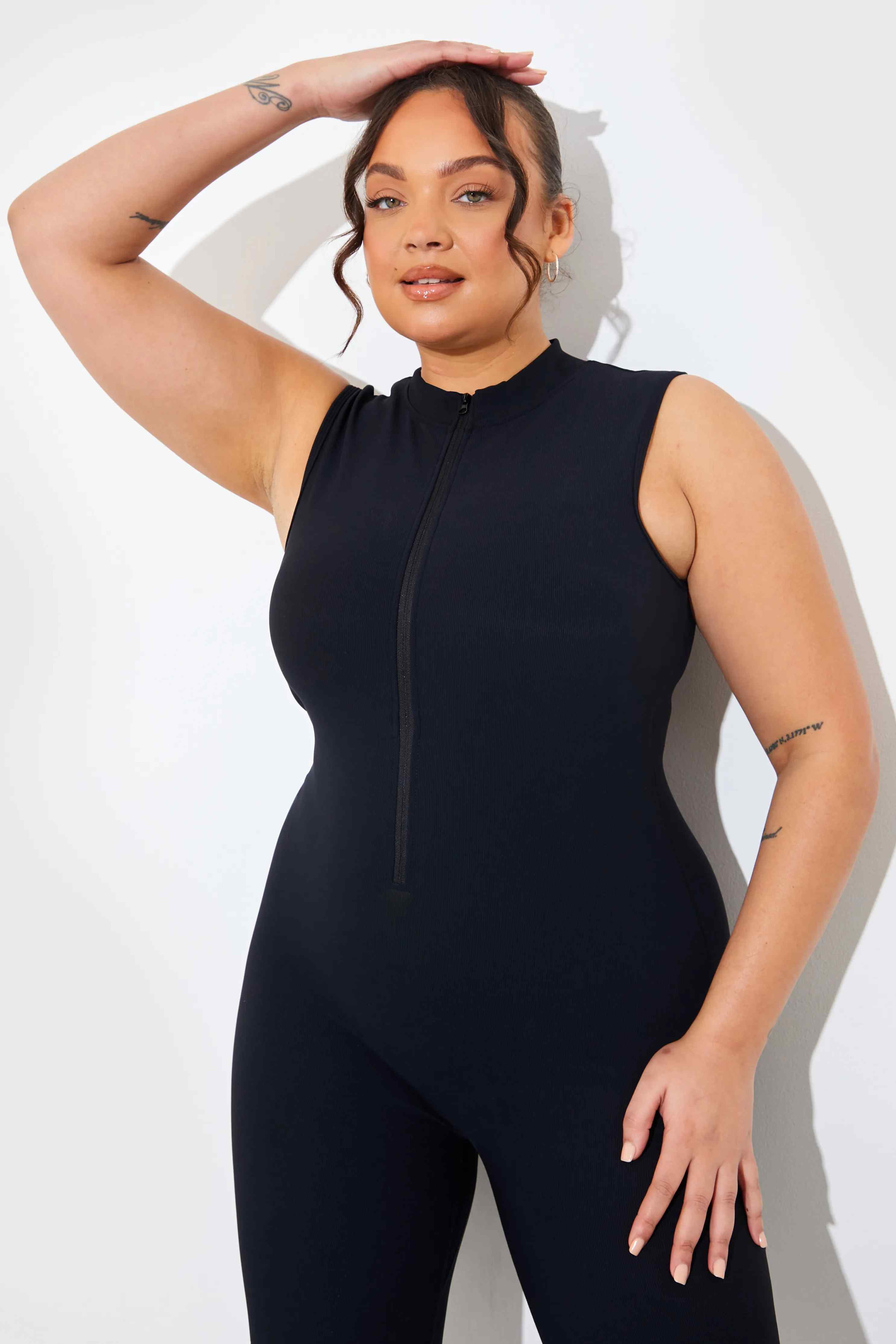 Built-In Bra Zip Front Sculpt and Control Unitard - Image 9