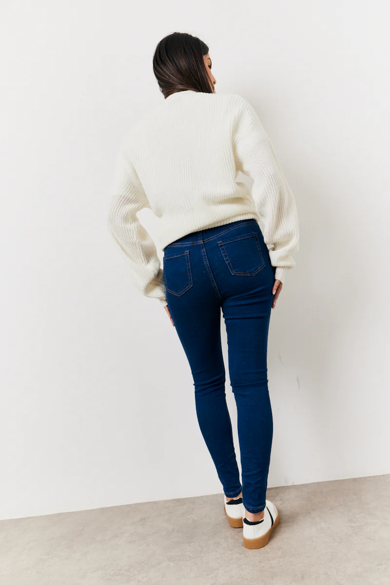 Indigo Adjustable Skinny Jeans - Image 4