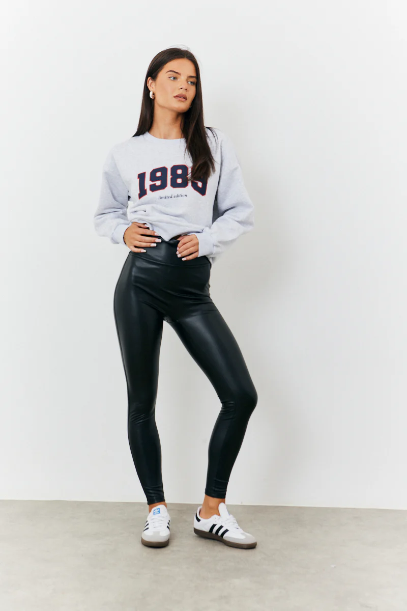 Perfect Sculpting High Waisted Leather Look Leggings - Image 19