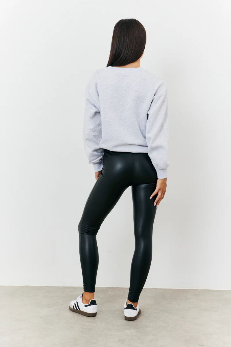 Perfect Sculpting High Waisted Leather Look Leggings - Image 21