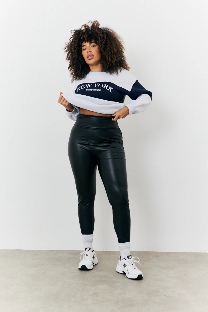 Perfect Sculpting High Waisted Leather Look Leggings - Image 22