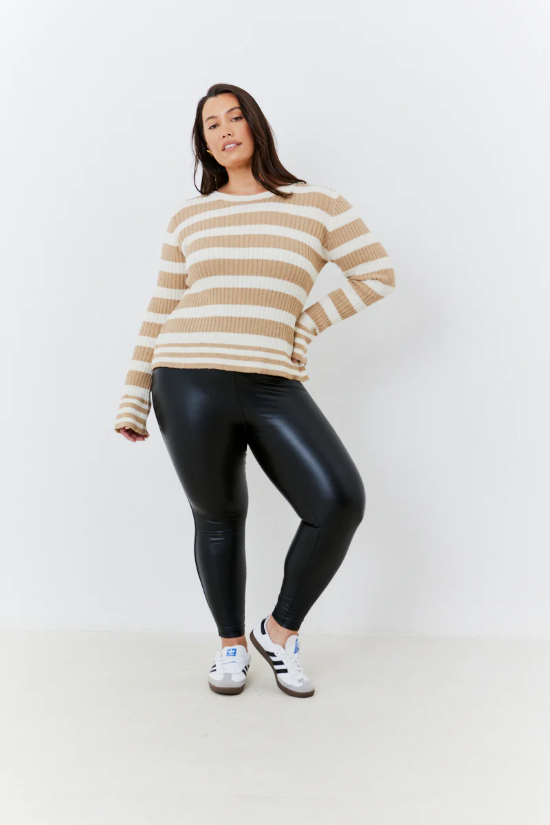 Perfect Sculpting High Waisted Leather Look Leggings - Image 30