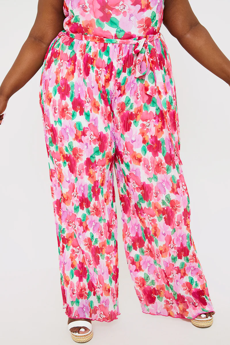 Plisse Sleeveless Wide Leg Jumpsuit - Image 10