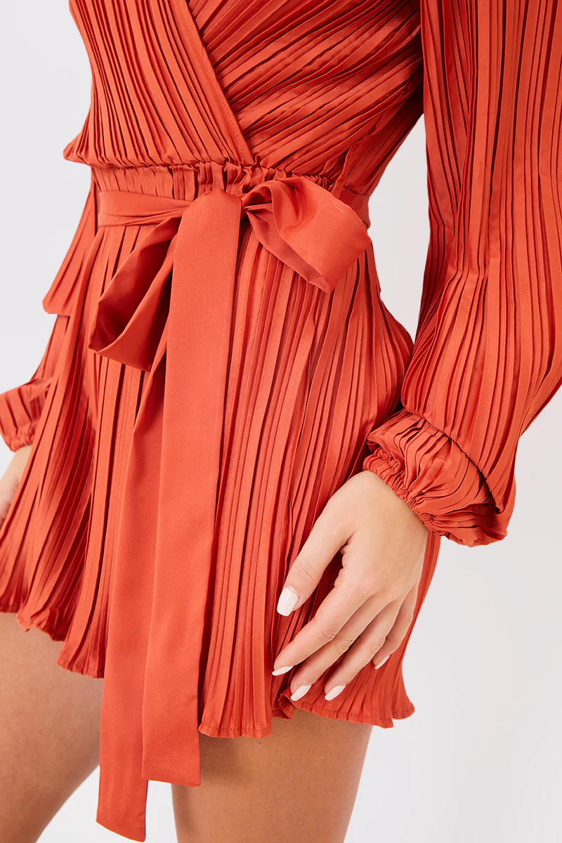 Plisse Wrap Playsuit - Image 3