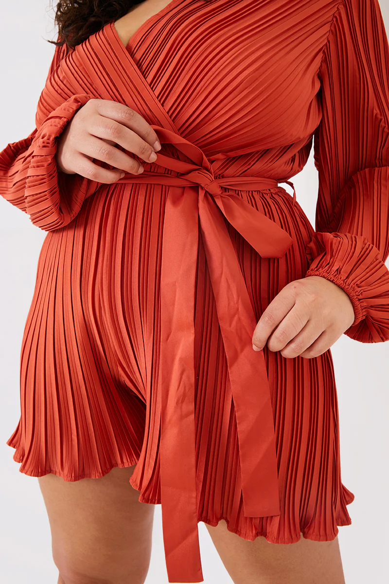 Plisse Wrap Playsuit - Image 6
