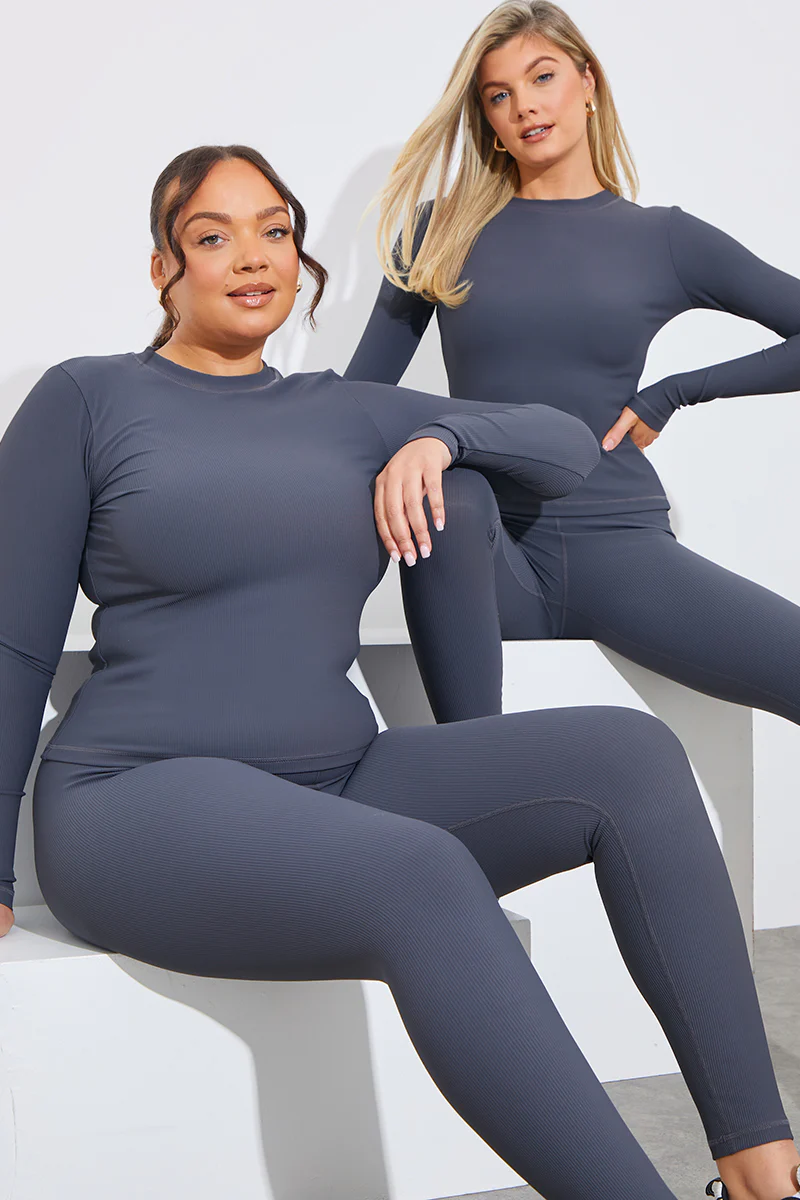 Rib Long Sleeve Top - Image 5