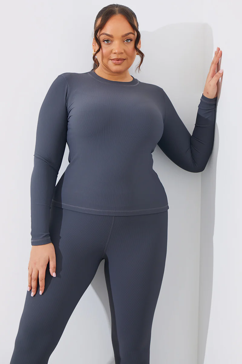 Rib Long Sleeve Top - Image 6
