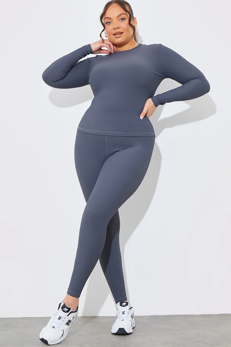Rib Long Sleeve Top - Image 7