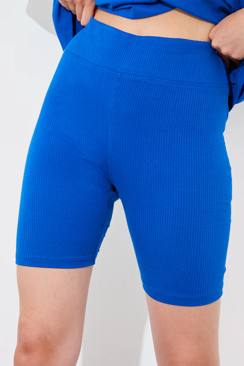 Ribbed High Waisted Cycling Shorts - Image 10