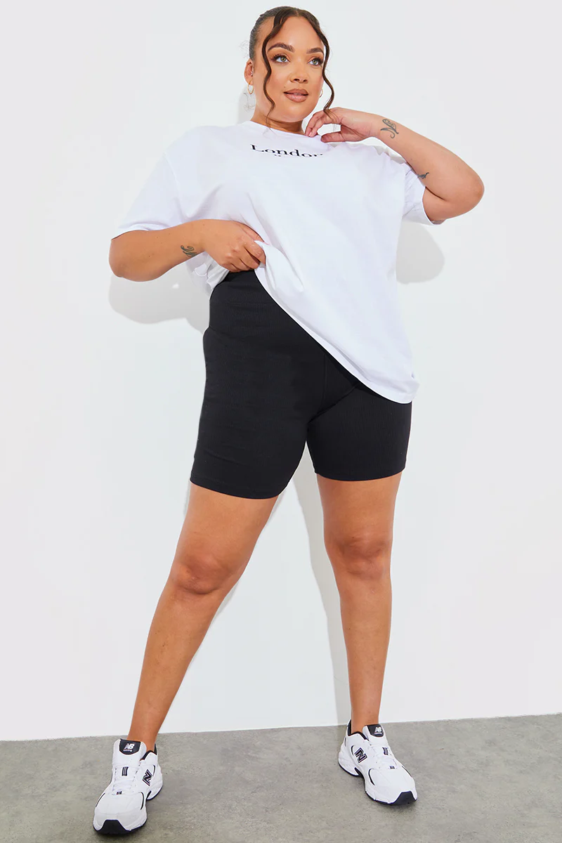 Ribbed High Waisted Cycling Shorts - Image 6
