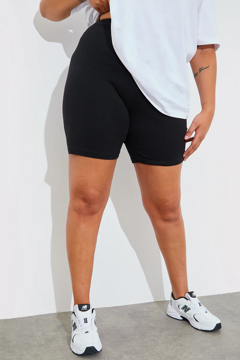 Ribbed High Waisted Cycling Shorts - Image 7