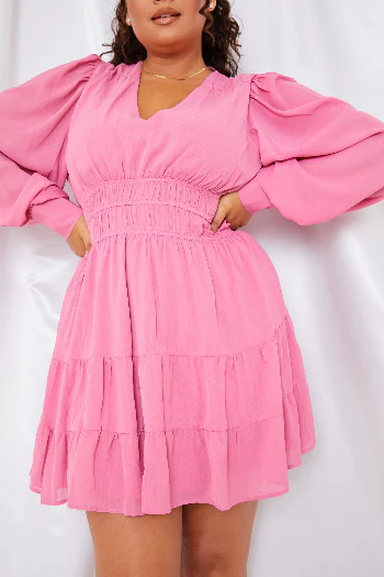 Shirred Waist Tiered Dress - Image 8