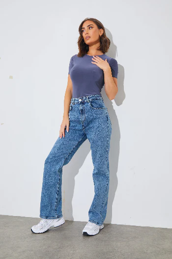 Short Sleeve Double Layer Slinky Bodysuit - Image 4