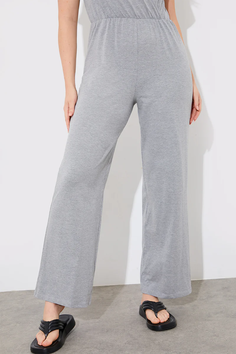 Short Sleeve Wrap Wide Leg Jumpsuit - Image 10