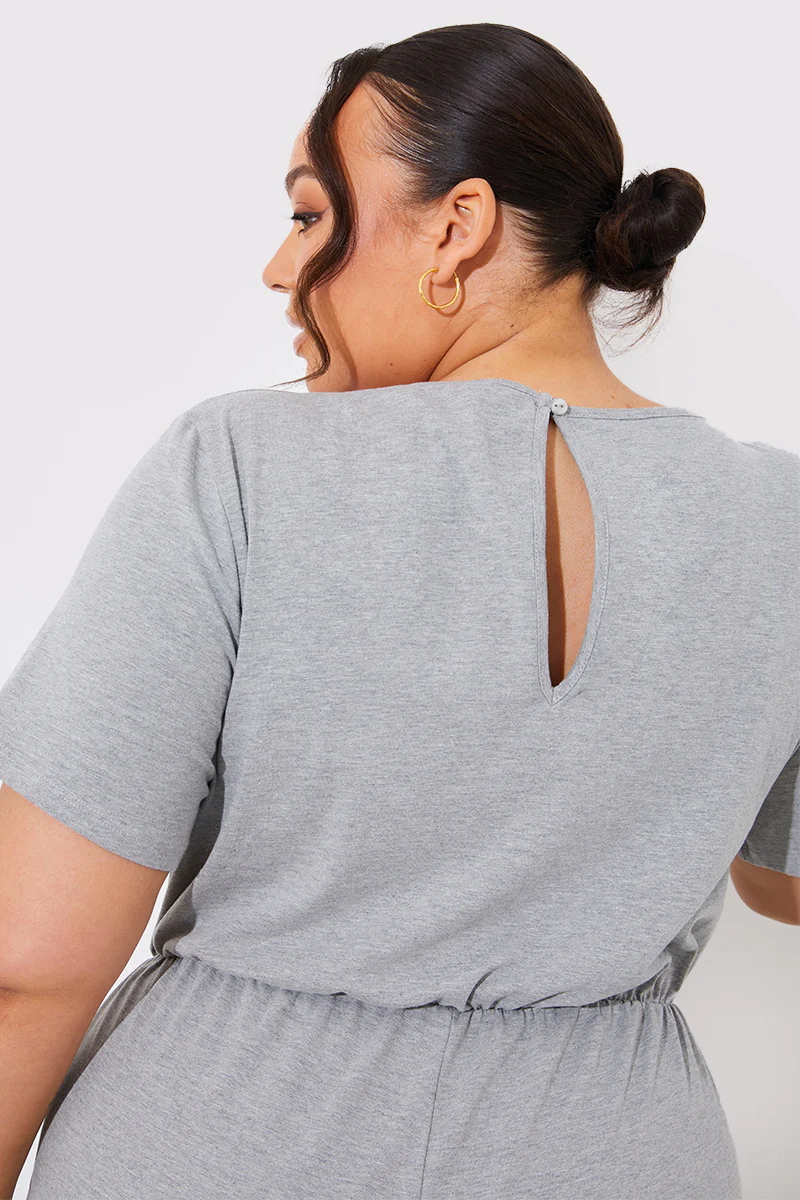Short Sleeve Wrap Wide Leg Jumpsuit - Image 14