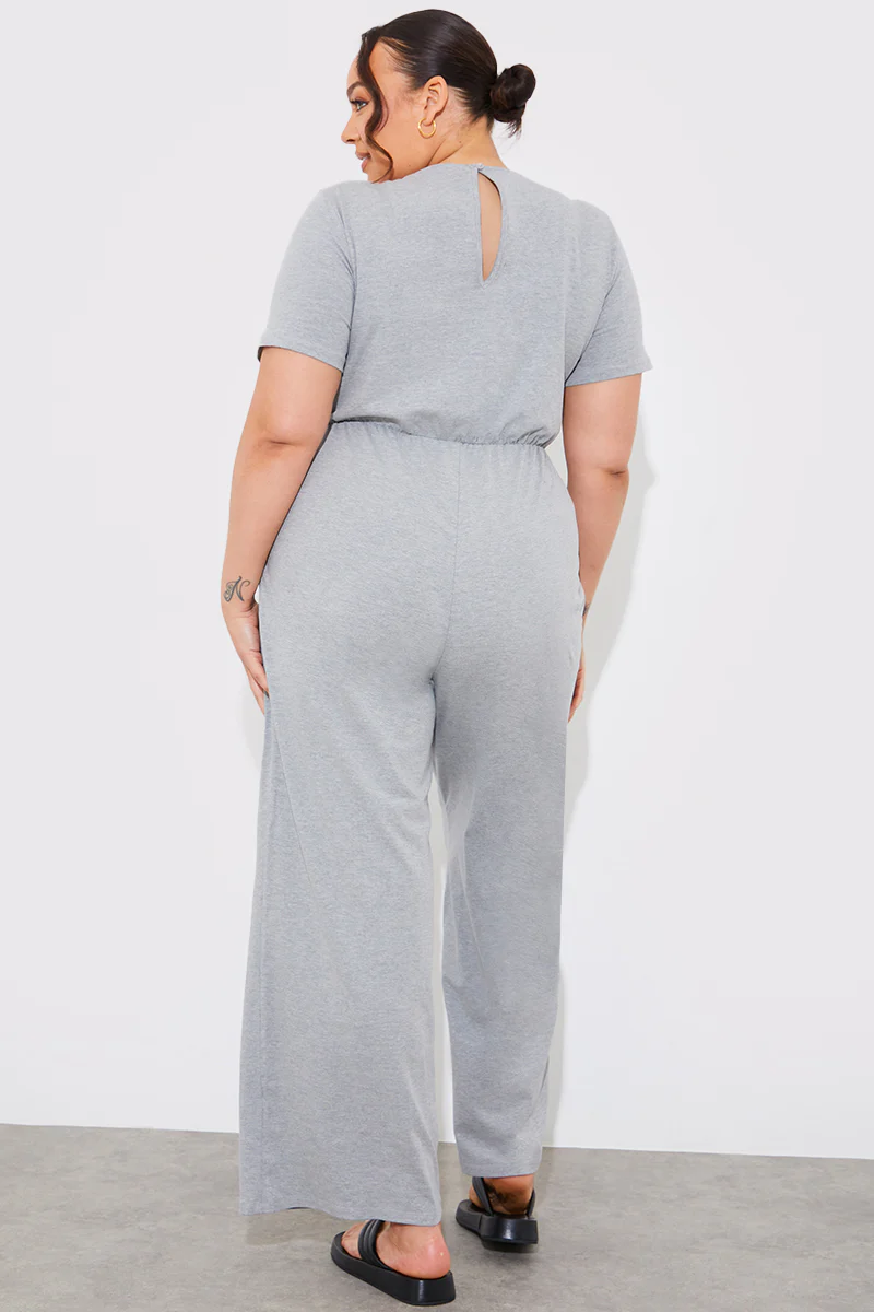 Short Sleeve Wrap Wide Leg Jumpsuit - Image 15