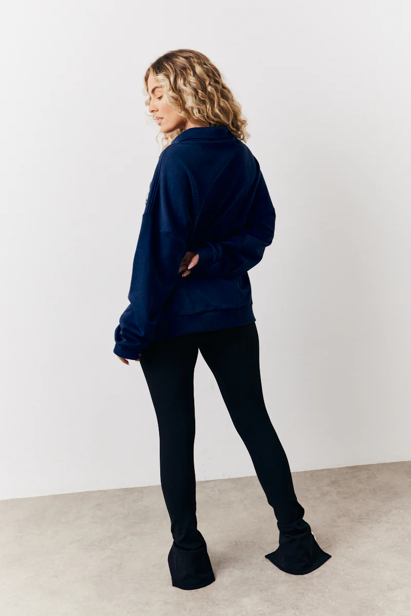 Black Sculpt & Control High Waisted Split Hem Ribbed Legging - Image 4