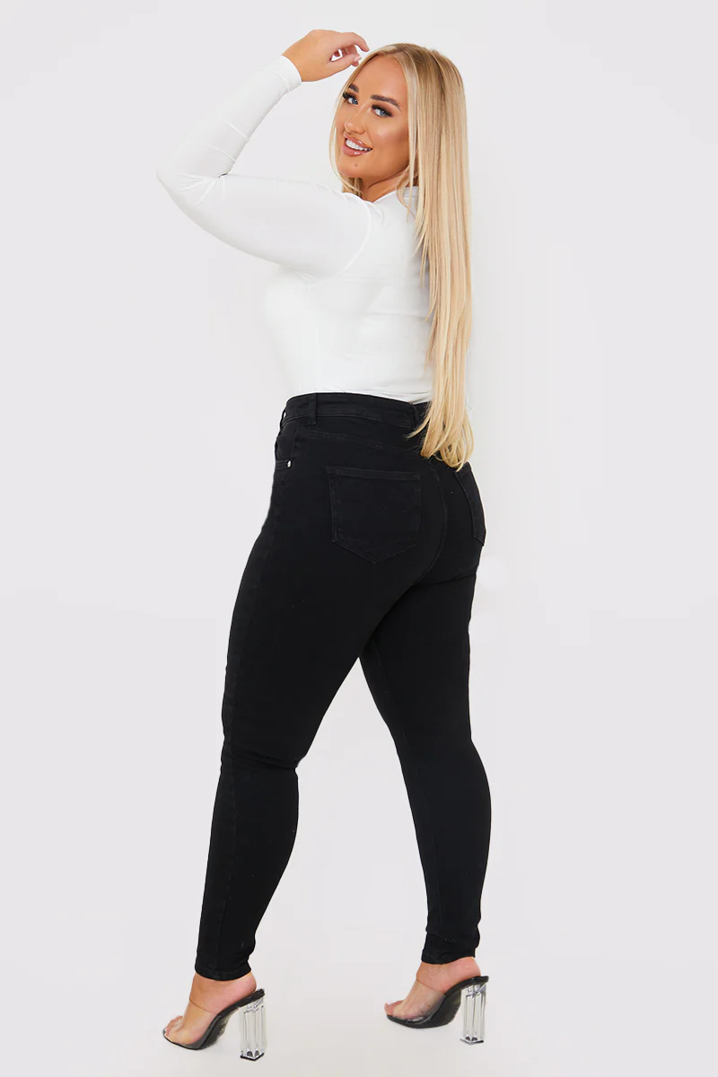 Stretch High Waisted Skinny Jeans - Image 10