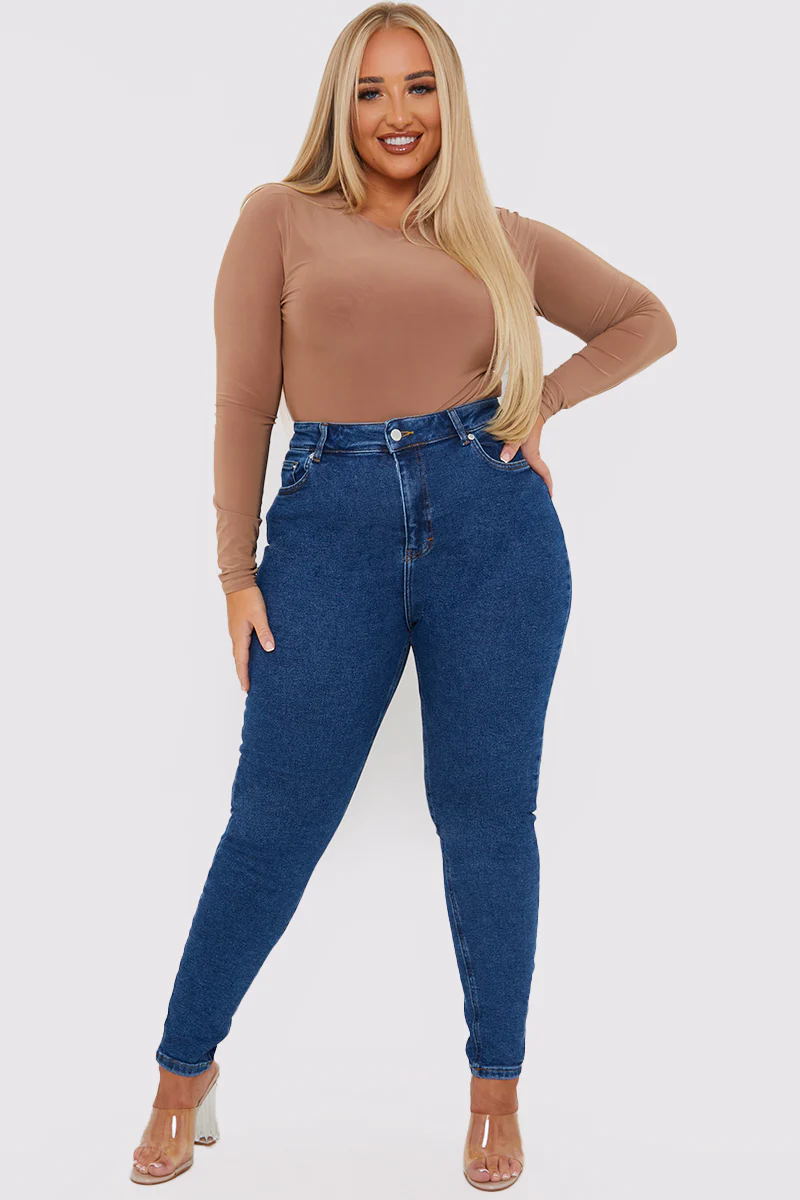 Stretch High Waisted Skinny Jeans - Image 13
