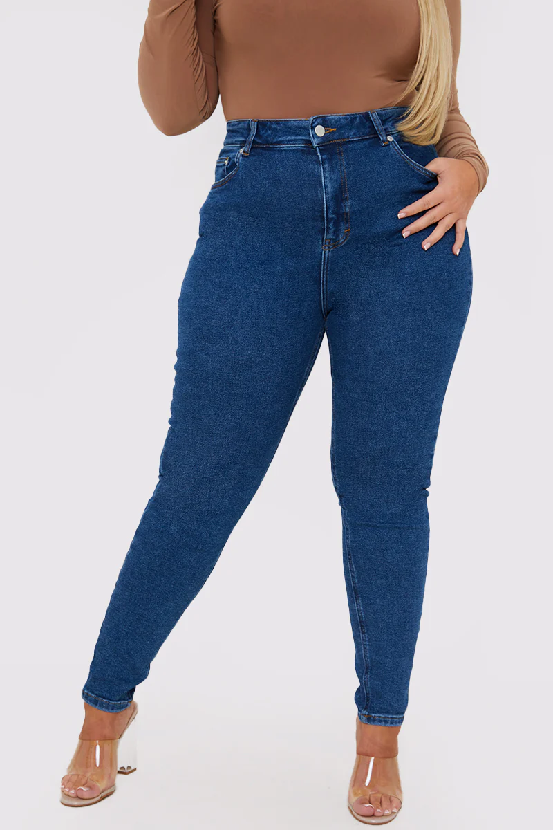 Stretch High Waisted Skinny Jeans - Image 22