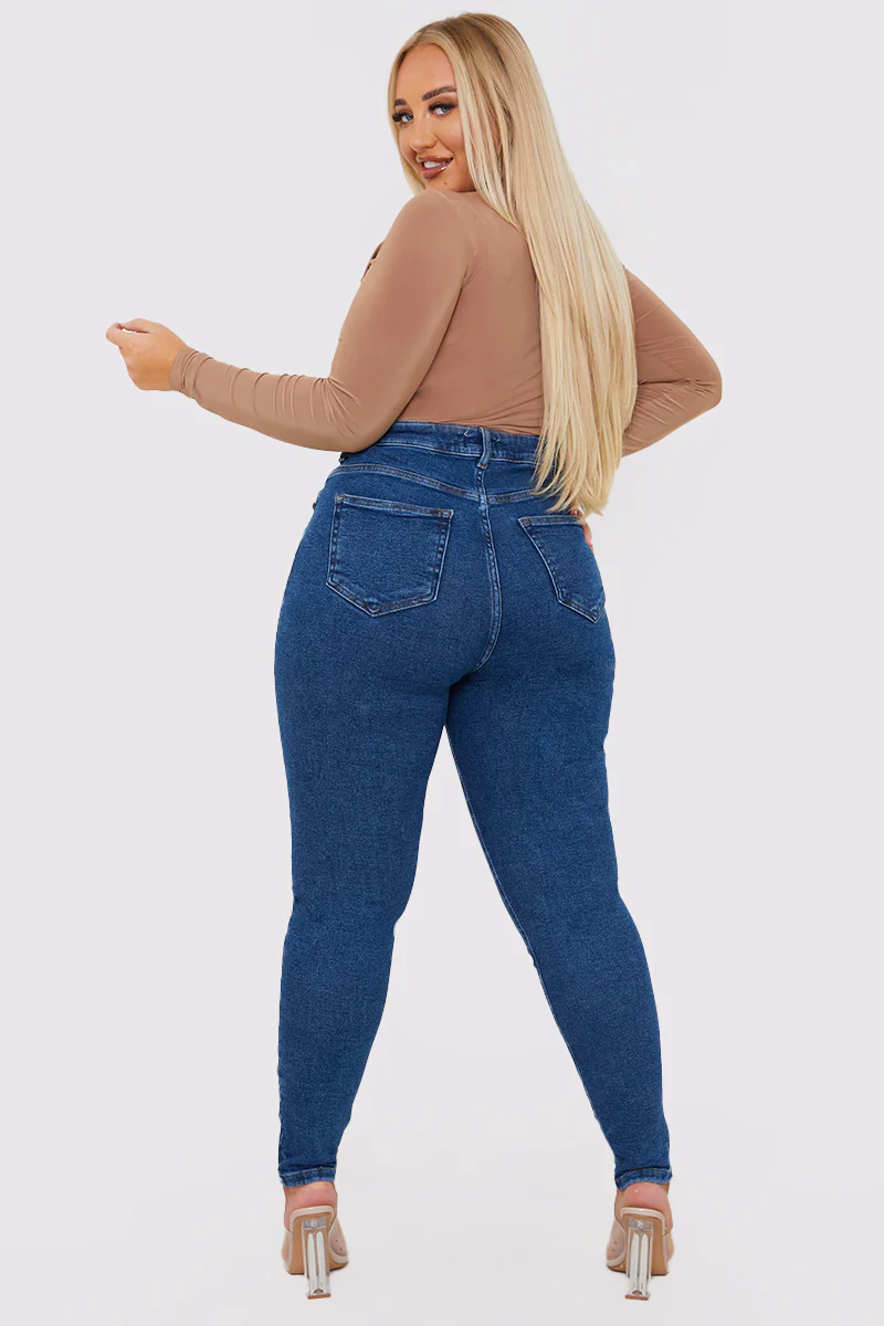 Stretch High Waisted Skinny Jeans - Image 23