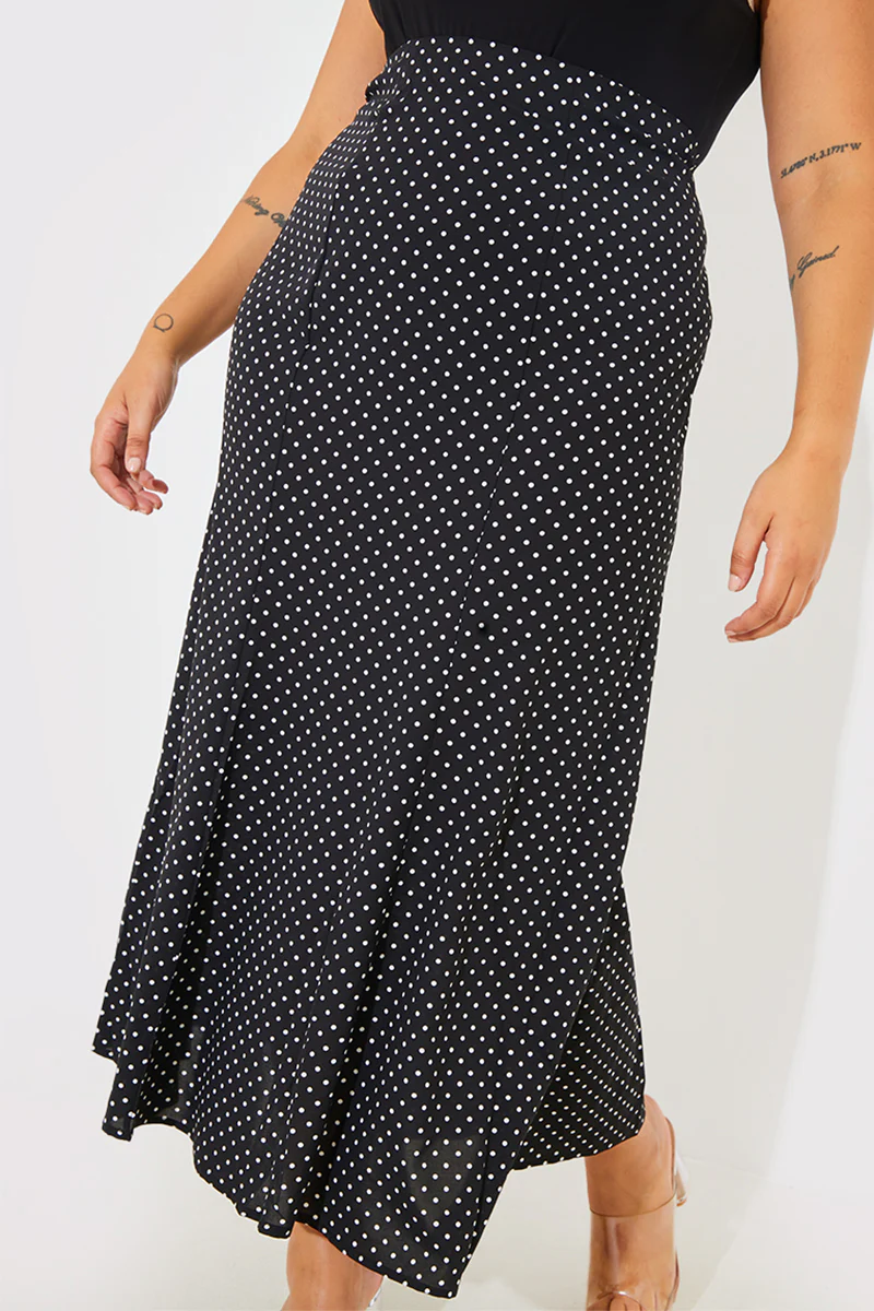 Woven Polka Dot Midaxi Skirt - Image 6